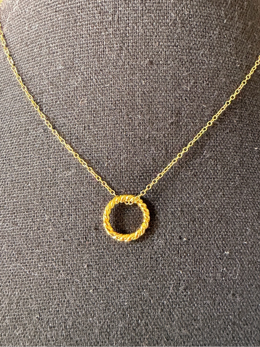 Gorjana Twisted Circle Pendant Necklace - Gold
